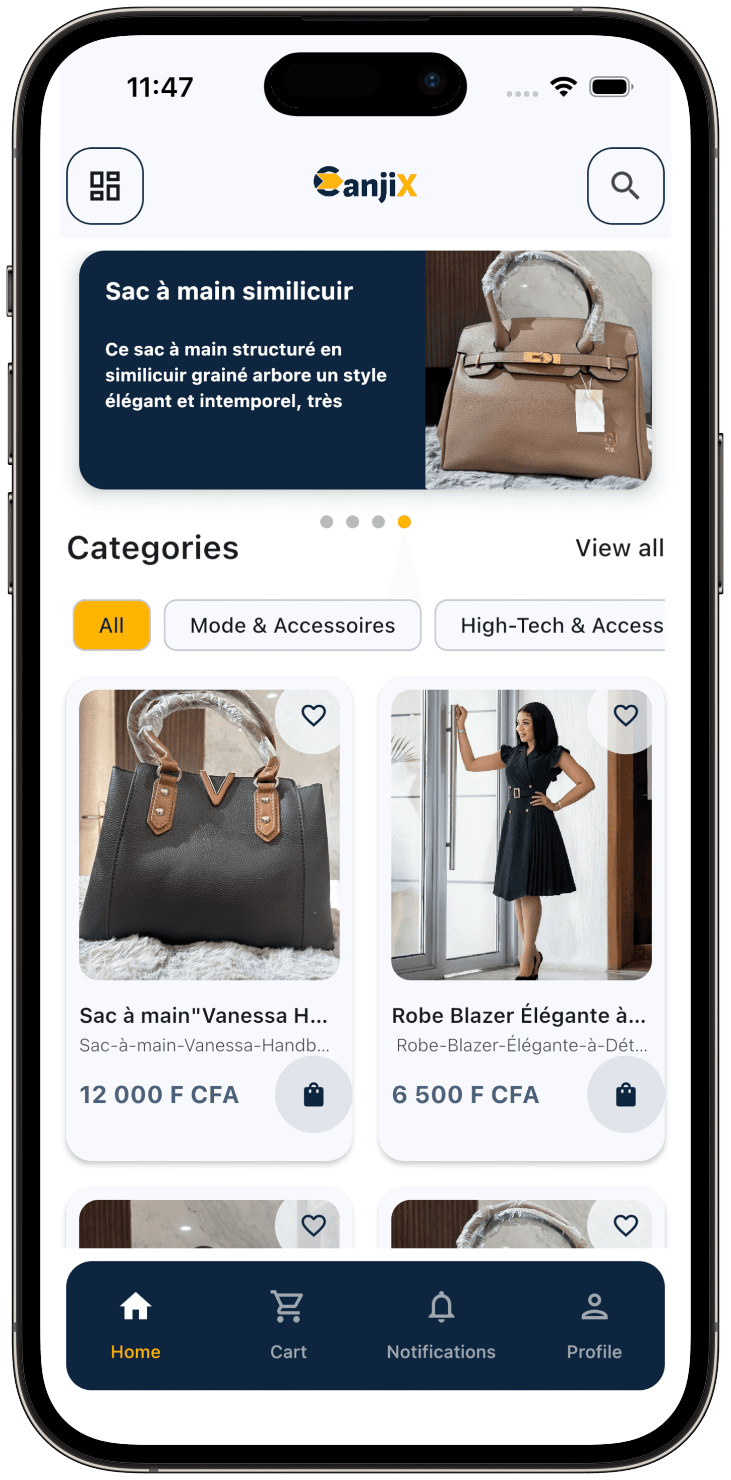 CanjiX — Mobile Screens — Screen 1