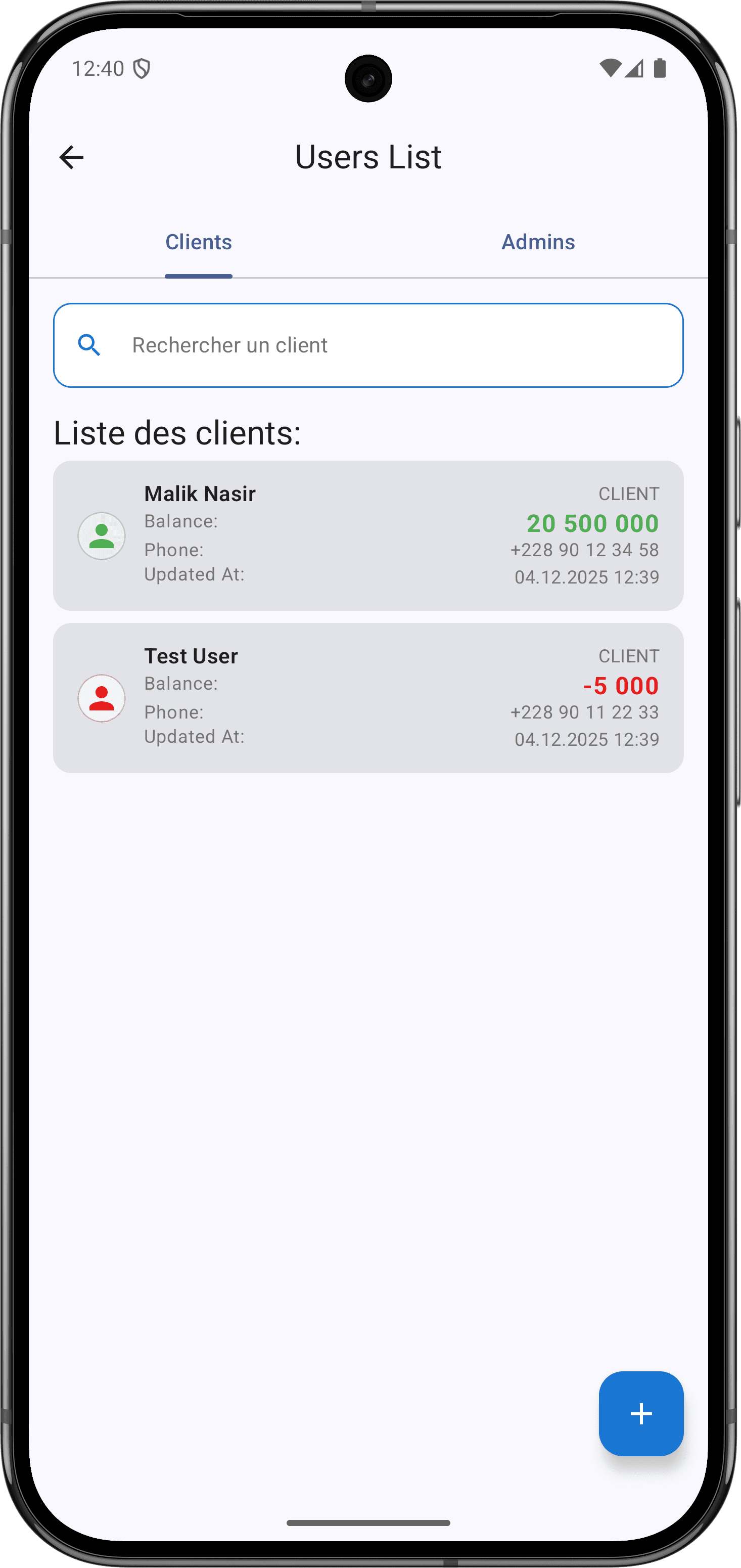 MoniTrack — Mobile Screens — Screen 2