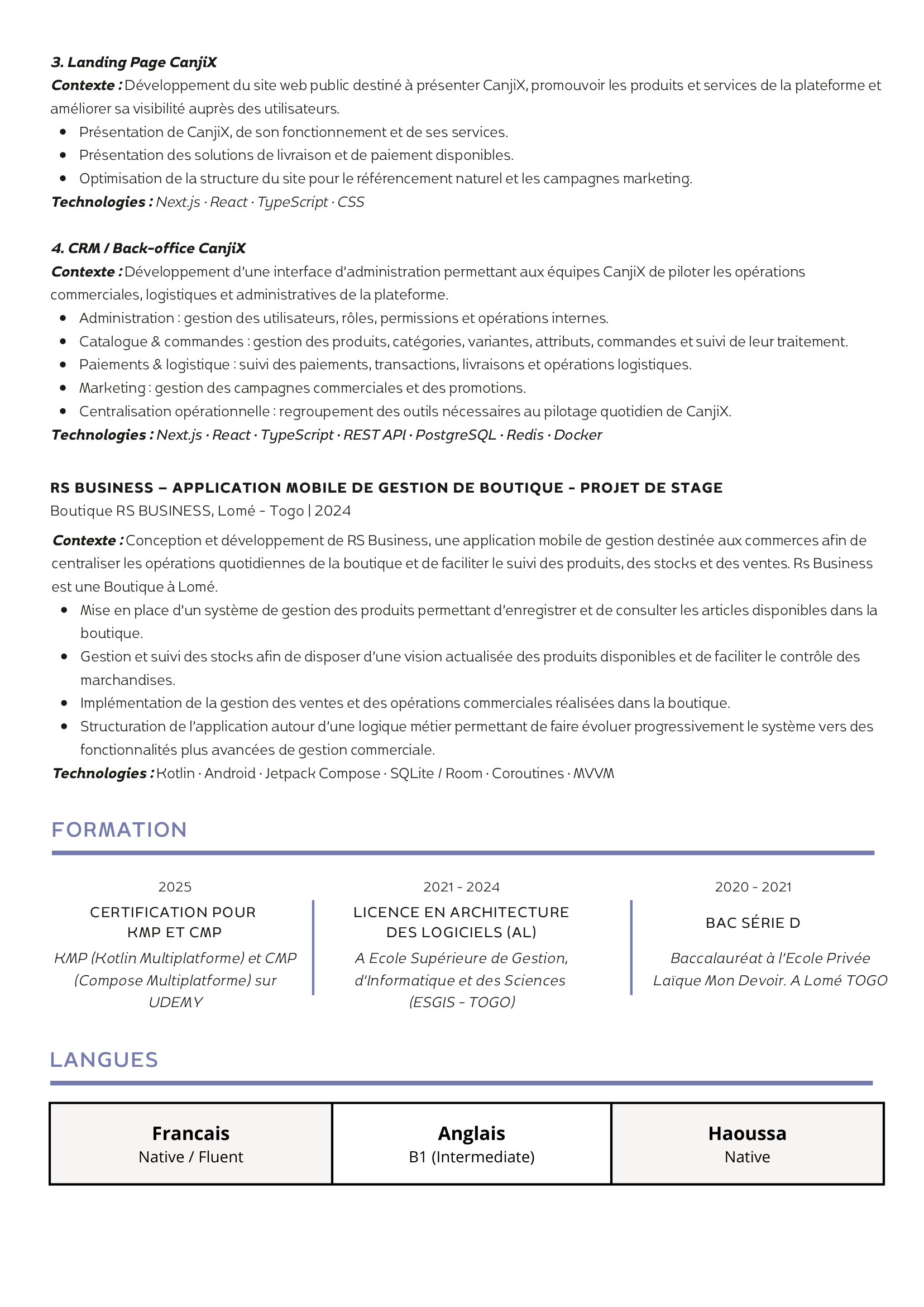 CV — page 3