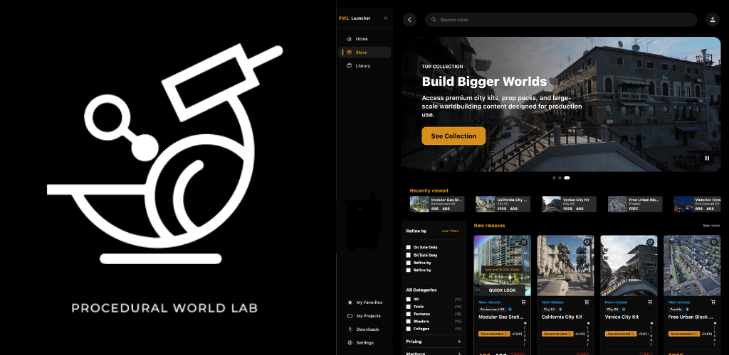 Procedural World Lab — Desktop Launcher